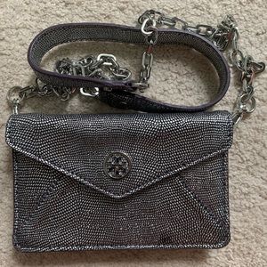 Tori Burch mini metallic cross body purse
